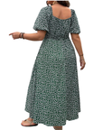 SERENE™ – Elegant Plus Size Tie Front Floral Dress