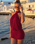 BELINDA™ - Women's Sexy Halter Backless Bodycon Party Dress Sleeveless