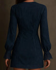 Aurora - suede mini dress with lace