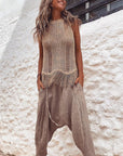 Thar Desert Sleeveless Tassel Knit Top