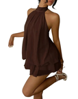 Gayle™ – Stylish Tie Back Mini Dress