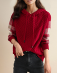 Emily | Cable Knit Hoodie Sweater