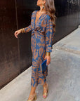 Harper™ | Elegant dress with long sleeves and floral print