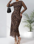 ALIANNA™ - Elegant Leopard Print Ruched Bodycon Dress for Parties