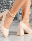 Celeste | Patent Strap Heels