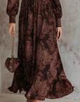 Marlene | Paisley Midi Dress with Neck Zip