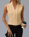 Rome | Sleeveless V-Neck Blouse