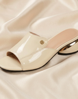 Gabriela - Glossy Leather Slide Sandals