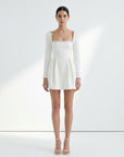 ALAIRE™ - Classy Backless Long Sleeve Square Neck A-Line Mini Dress