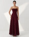 XENIA™ - Elegant Backless Lace Long Dress Fitted Design for Special Occasions & Parties