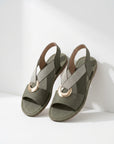 Marlene - Flat Sandals With Metal Buckle