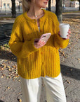 Lazy Style Loose Solid Color Long Sleeve Cardigan