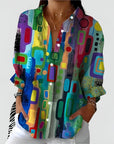 Ava™ blouse with geometric pattern