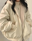 Rane™ - Reversible teddy wool hooded jacket