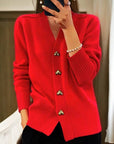 Zia - Heart Button Cardigan