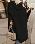 Cytheria – Long-sleeved cable-knit hooded cardigan
