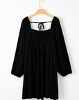 OLIVERA™ - Chic Bishop Long Sleeve A-Line Dress with Square Neck