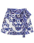 Sling Classic Majolica Series Pattern Print One Piece Swimsuit