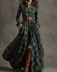 Giulietta - Maxi Checkered Shirt Dress
