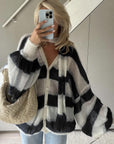 Cozy Stripe Sweater Cardigan