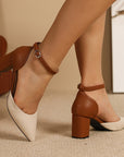 Marielle | Two Tone Strap Heels