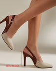Amélie | Contrast Slingback Heels