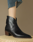 Camille | Luxury Low-Heel Ankle Boots