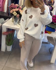 Gina™- Heart Printed Two-Piece Set