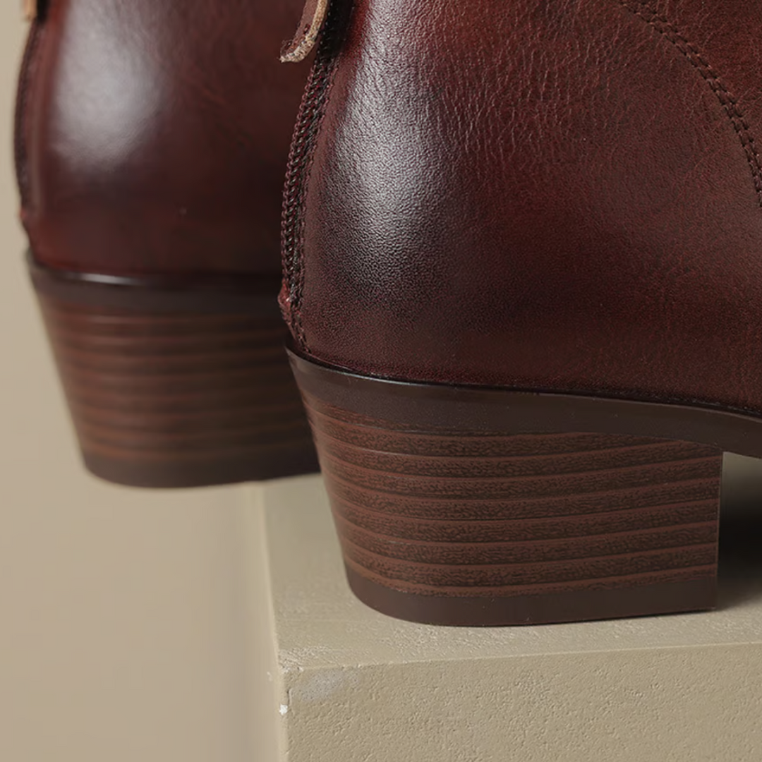 Camille | Luxury Low-Heel Ankle Boots
