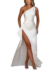 AMBER™ – Sophisticated One Shoulder Maxi Dress