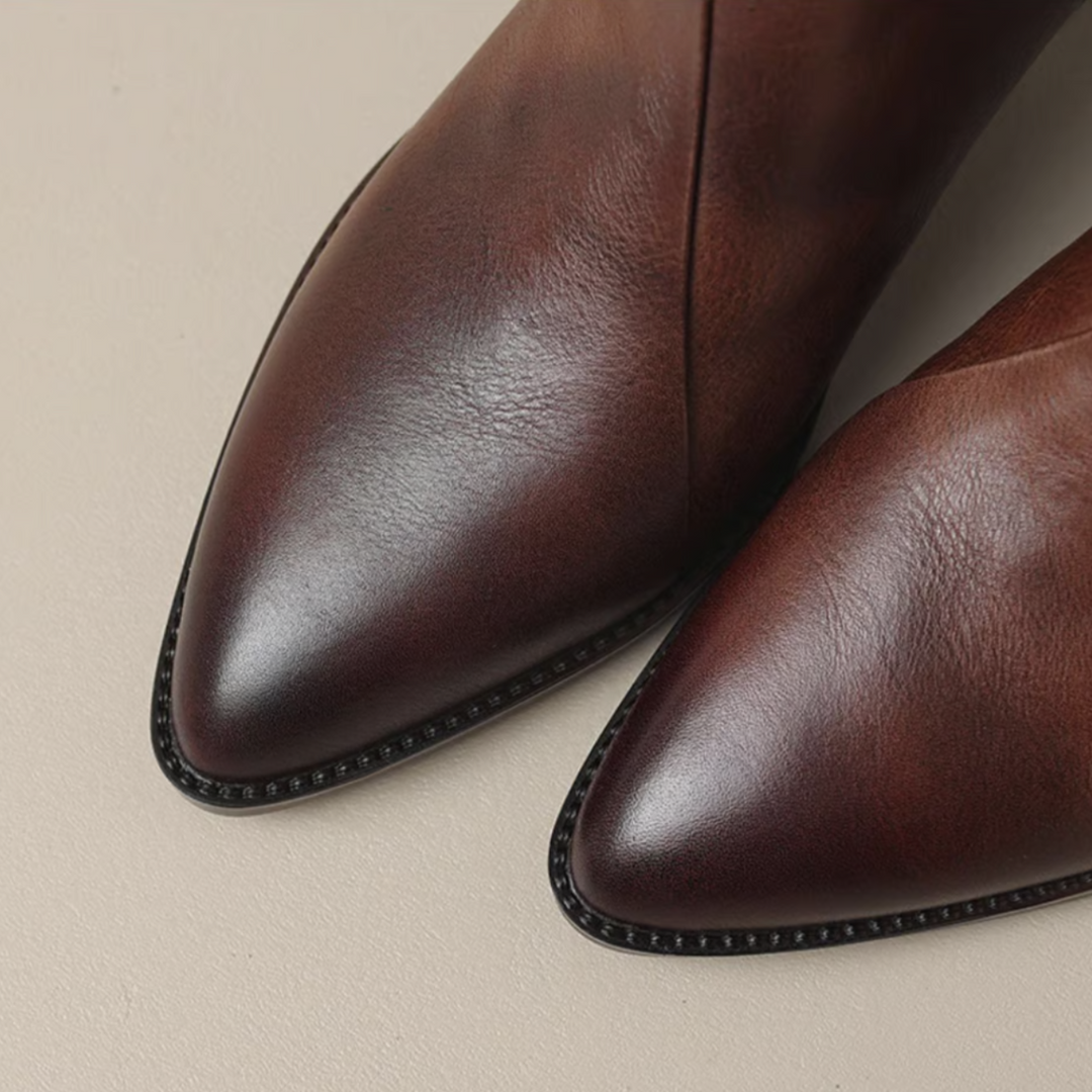 Camille | Luxury Low-Heel Ankle Boots