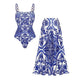 Swimsuit and skirt