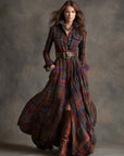 Giulietta - Maxi Checkered Shirt Dress