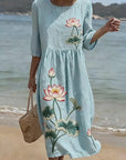 Sage™ | Everyday Comfort Dress With Floral Print