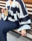 Cozy Stripe Sweater Cardigan