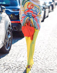 Rainbow Contrast Striped Sweater