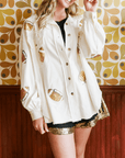 Super Bowl Cheer Oversized Denim Jacket