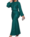 NEGGIE™ - Women’s Elegant Mermaid Hem Long Sleeve Bodycon Dress