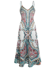 TRISH™ – Elegant Floral Print Sleeveless Dress