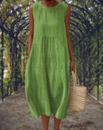 Aikaterini – Elegant sleeveless dress with pockets