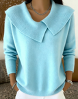 Lucia | Warm Knit Top with Soft Collar