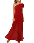 JADA™ – Glamorous One-Shoulder Ruched Dress