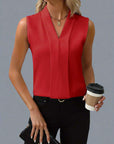 Rome | Sleeveless V-Neck Blouse