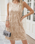 THEA™ - Sequined Fringe Sleeveless Dress for Elegant Parties