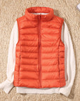 Velora – Ultralight White Duck Down Vest