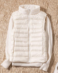 Velora – Ultralight White Duck Down Vest