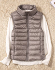 Velora – Ultralight White Duck Down Vest