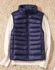 Velora – Ultralight White Duck Down Vest
