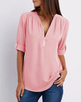 Gwen | Chic Zipper Blouse
