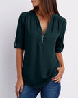 Gwen | Chic Zipper Blouse